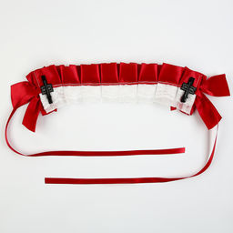 Карнавальная повязка Лолита цвет красный с белым кружевом - Simaland фото 3