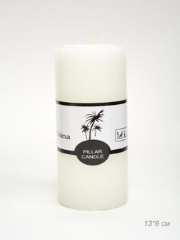 Свеча столбик белая 6x13 см / G354-7 /уп 36/