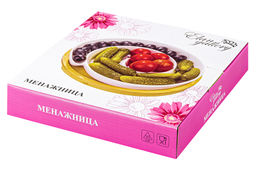 Менажница 21,5*21,5*4 см Улитка цельная на дерев. подставке - Elan gallery фото 9