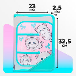 Папка для труда, А4, пластиковая, 23×32.5×2.5 см «Веселые персы»