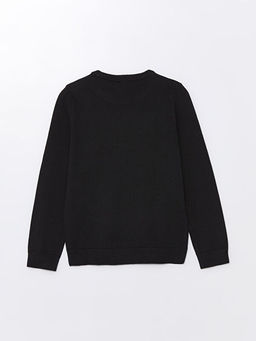 Bisiklet Yaka Dokulu Erkek ?ocuk Triko Kazak - Waikiki фото 2