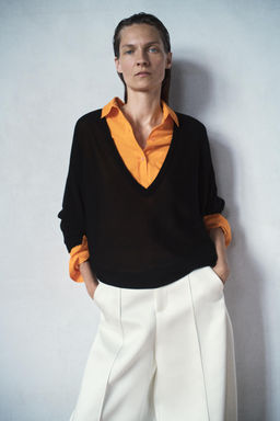 JERSEY PUNTO ESCOTE PICO / Negro - Zara фото 3