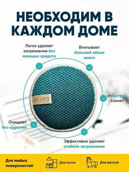 Спонж для мытья посуды Sparkle (Изумрудный) - Wai ora фото 3