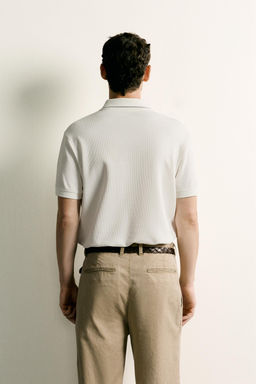 POLO REGULAR FIT CONTRASTE / Blanco roto - Zara фото 3