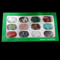 Набор фигурок из камня Слоники в ассортиментне