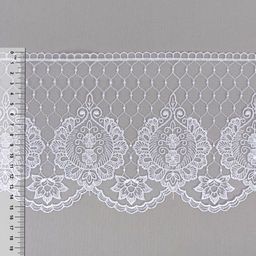 Кружево Gamma сетка 155 мм GKM-15503 в пакете 8.8 м 0.2 Турция СК/Распродажа TL001WH белый