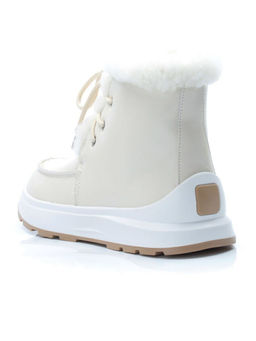 11-P2 BEIGE Ботинки зимние женские (натуральная кожа, нат. мех и шерсть)