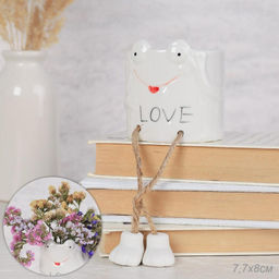 Кашпо Лягушка 7,7х8 см / WN16 /уп 8/96/ висячие ножки