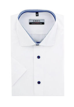 Сорочка мужская короткий рукав GREG 100/209/WH/5p