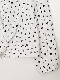 Bisiklet Yaka Bask?l? Uzun Kollu K?z ?ocuk Bluz - Waikiki фото 3