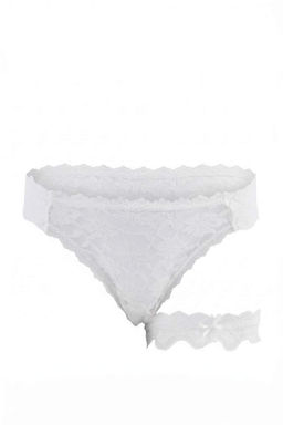 Ekru-Pembe 2li Dantel Tanga Kulot THMSS26KU00017