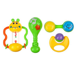 Погремушки «Звонкая радость», от 3 мес., 4 шт., Крошка Я, МИКС