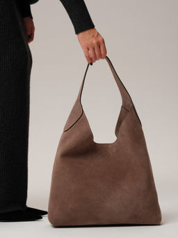 Замшевая сумка хобо Michele DBR 31156 капучино фото 7