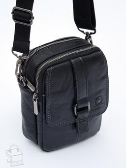 Сумка мужская кожаная 8612S black Fuzhiniao