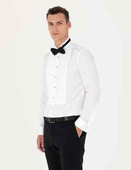 Beyaz Slim Fit Smokin G_mlek