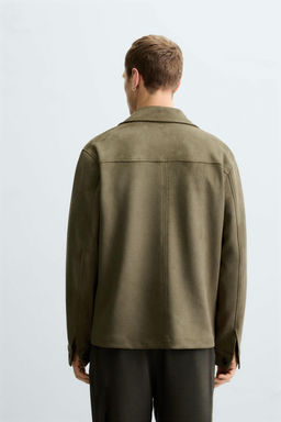 FAUX SUEDE OVERSHIRT - Zara фото 3