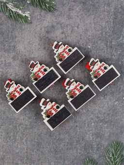 Набор украшений на прищепке "Снеговик" 6шт. 3.5см (НУ-5338)