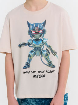 Пижама для мальчиков с принтом Half cat half robot Meow - Mark formelle фото 6