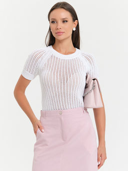 Блузка вязаная с рукавом реглан.