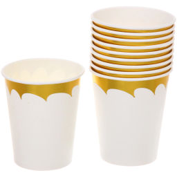 Стакан бумажный 0,2л в наборе 10 шт "Праздничный день", белый