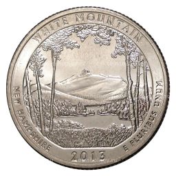 25 центов 2013 года D №16 Национальный лес Белые горы
