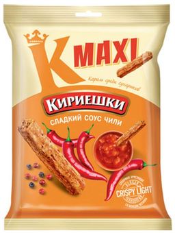Цена за 5 шт.Кириешки Maxi, сухарики со вкусом сладкого чили, 60 г