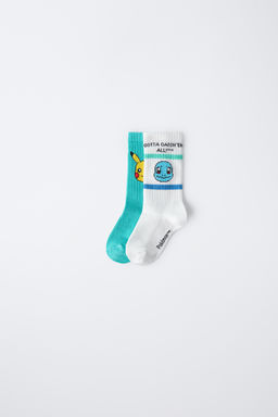4-14 YEARS/ PACK OF 2 PIKACHU POK_MON  SOCKS