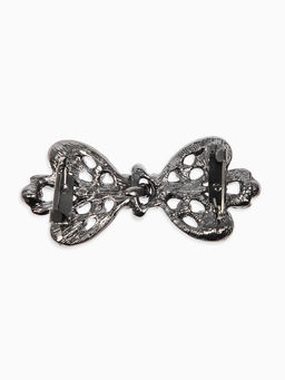 Зажим для кардигана "Ажур", тюльпан. цвет серый в сером