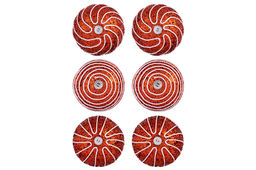 Набор 6 новогодних шаров 8*8 см Полоски красный - Elan gallery фото 5