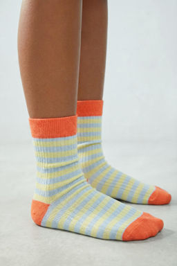 PACK DOS CALCETINES ALTOS RAYAS / Verde