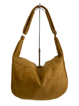 Женская сумка из искусственной замши, цвет светло коричневый - Greta фото 2