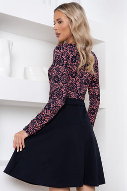 Платье Open Style 6315 розово-черное