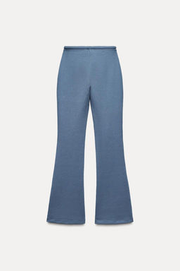 STITCHED INTERLOCK BELL BOTTOM TROUSERS - Zara фото 33