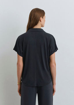 Lux Touch TENCEL TM Siyah Modal Gomlek - Mavi фото 4