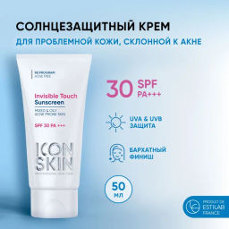 Солнцезащитный крем-флюид Invisible Touch SPF 30 для жирной кожи, 50 м - Icon skin фото 3