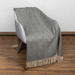 Плед п/шерсть 50% 150*200 цв. серый