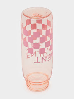 Ланч-бокс, 2 отделения, 2 яруса, с вилкой и ложкой, бутылкой 500мл,20х17х5,5 см,цвет розовый   10949