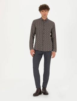 Siyah Slim Fit Uzun Kollu G_mlek - Pierre cardin фото 4