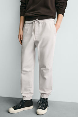PANTAL?N CINTURA JOGGER SLIM FIT / Gris claro - Zara фото 6