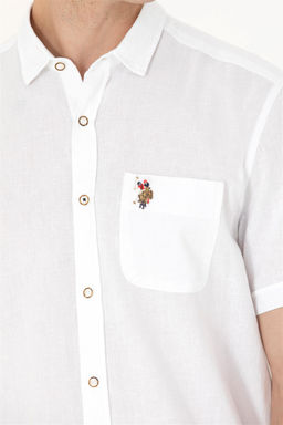 Мужская белая рубашка с коротким рукавом - U.s. polo assn фото 14