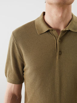 Polo Yaka K?sa Kollu Erkek Triko Kazak