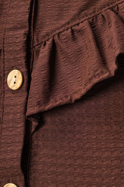 Kahverengi Midi Duz Dokuma Elbise TKDAW25EL00033 - Trendyolmilla фото 4