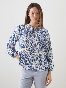 Ba?lamal? Yaka ?i?ekli Bluz