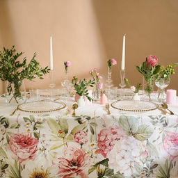 Скатерть «Этель» Tenderness, 149×180 см, 100% хлопок, репс 210 г/м²