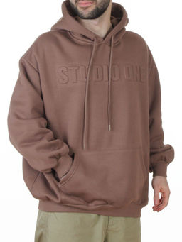 2811 BROWN Худи унисекс мужское (95% хлопок, 5% спандекс)