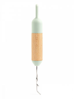Открывалка для бутылок 20,5x4,2 мятный нержавеющая сталь, бук, ТПР