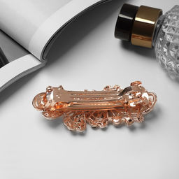 Заколка - автомат для волос «Моника», ромашки завитки, 9 см