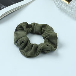 Цена за 4 шт. Резинка для волос «Орбита», классика полоска текстура, 9 см, зелёная