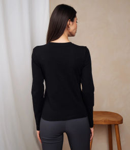 Лонгслив #КТ9072, чёрный - Dommod фото 3