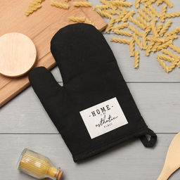 Варежка Этель «HOME», цвет чёрный, 26×16 см, 50%хл, 50%лен